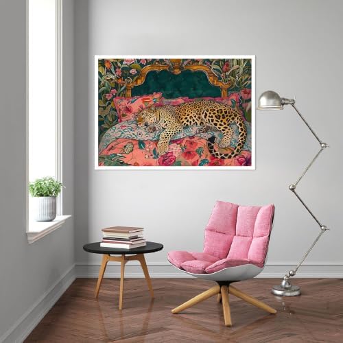 Cheetah Diamond Art Kits for Adults Diamond Painting Kits for Beginner DIY