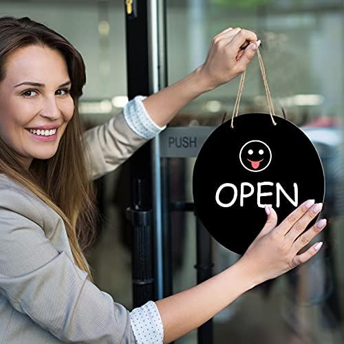 Jetec 1 Piece DIY Door Decor Sublimation Blank Wooden Door Hanger Unfinished Blank Sign Wood Circles for Crafts, Painting, Halloween, Christmas Decor