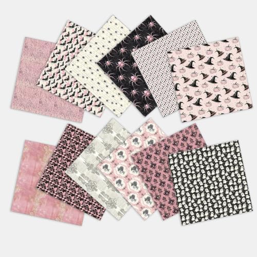 Pink Helloween Scrapbook Paper Pad Journal Decoupage Collage Materials