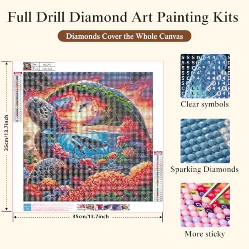 CSZPPQAF Diamond Painting Kits for Adults, Sea Turtle Diamond Art