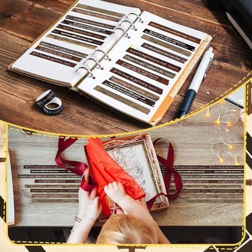 24 Rolls Christian Washi Tape Gifts for Bible Journaling, Wood