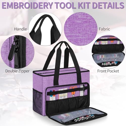 GMAK Embroidery Storage Bag, Embroidery Project Storage Carrying Tote Bag