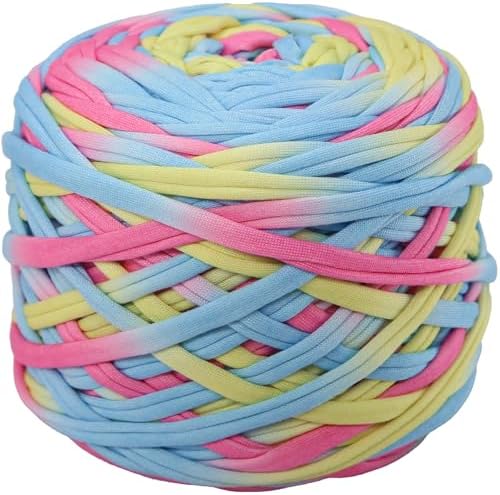 400g T-Shirt Yarn, 130 Yards Elastic Fabric Crochet DIY 04