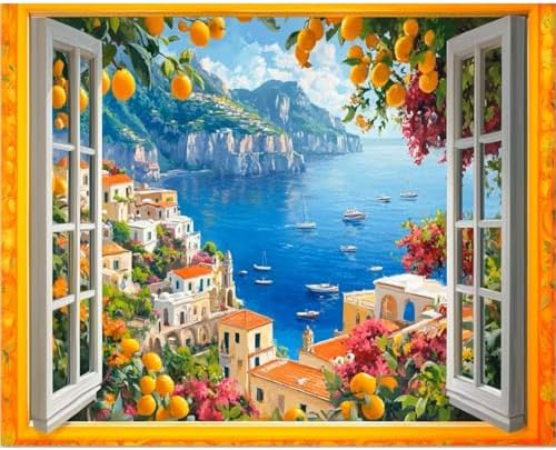 niurenmaoyi Scenery Paint by Numbers Kit for Adult Beginner,20X16in