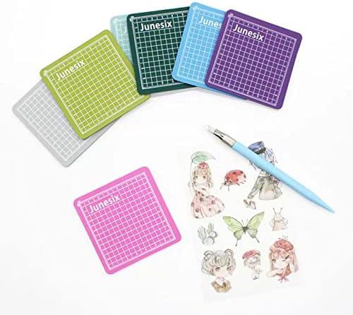 4Pieces Mini Cutting Pad Self Healing Craft Mat Small Sewing Cutting Mat Non-Slip Mini Cut Board for Scrapbooking Quilting Sewing Accessories