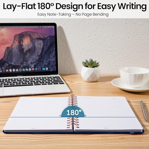 Lined Spiral Journal Notebook, A5 College Ruled Notebook for Note-Taking