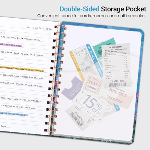 Lined Spiral Journal Notebook, A5 College Ruled Notebook for Note-Taking