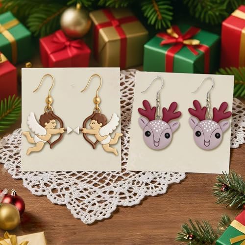 9pcs Mother's Day Polymer Clay Cutters - Christmas Polymer Clay Cutters - Polymer Clay Molds for Engagement-Wedding Jewelry Making Supplies - Gifts for Mom Girlfriends Wife