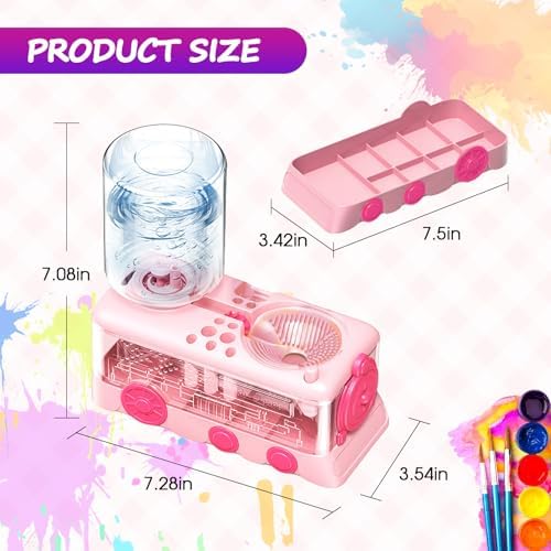 Upgraded Paint Brush Cleaner Tool,Brush Rinser Cup Painting Running Water Circulation Art Supplies for Acrylic,Watercolor and Water Based Creative Gift for Adult Artist Beginner and Painter