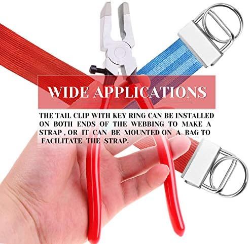 KeyFob Hardware Set, Shynek 40pcs Key Fob Hardware 1 Inch with Key Fob Pliers for Wristlet Keychain, Key Lanyard and Key Chain Making Hardware Supplies