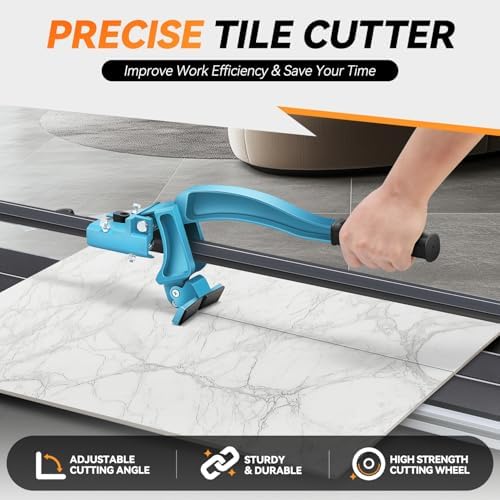 Auto Dynasty 47" Manual Tile Cutter, Cut Porcelain Ceramic Floor for Home