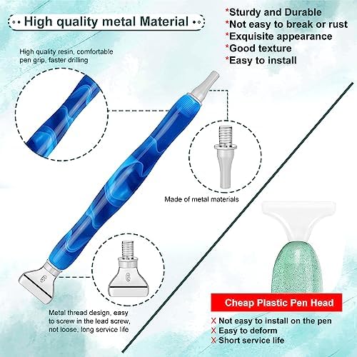 DoreenBow 21Pcs Diamond Art Tools Metal Thread Tip Diamond Art Accessories