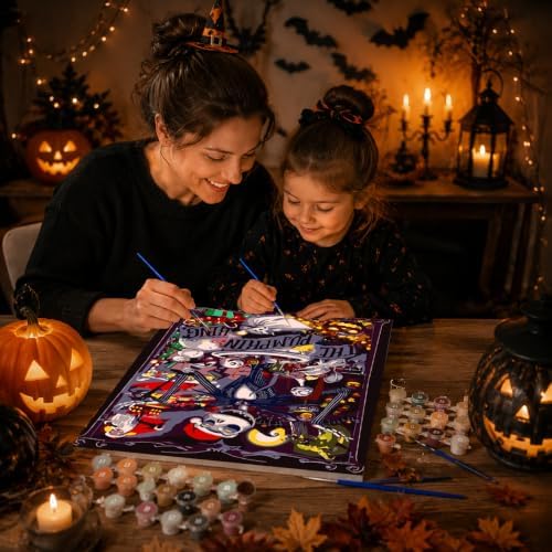Christmas Paint by Numbers Kit for Adults Beginner with Framed 10x12 Inch