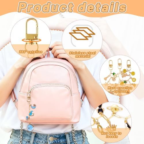 Wurosi 25Set Paperclip Keychain Making Kit with Gift Bags & Thank You Cards