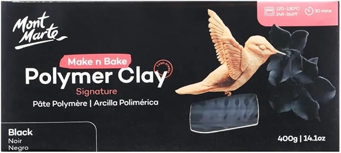 Mont Marte Make n Bake Polymer Clay 400g - Black