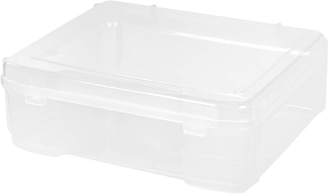 IRIS USA Scrapbook Case |Made in USA| Fits 12"x12" - Thick (1-Pack) - Clear