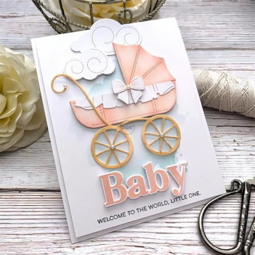 Patchwork Stroller Clouds Metal Cutting Dies for Card Making