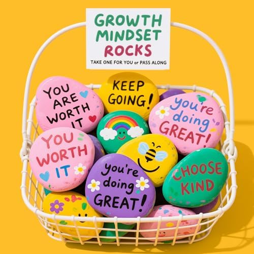 Simetufy 30Pcs Large Rocks for Painting 3.3-4.5Inch Natural River Stones (Pack of 2)