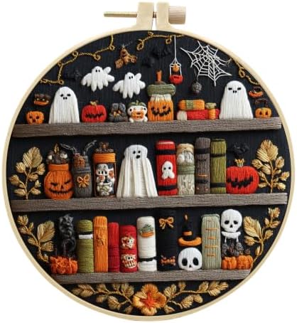 Embroidery Halloween Kits Starter Embroidery Kit Supplies for Adults