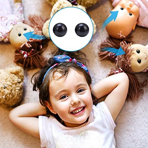 Safety Eyes and Noses, Plastic Craft Eyes and Teddy Bear Nose for Amigurumi with Washers，Crochet and Tweezers for Doll Making Supplies