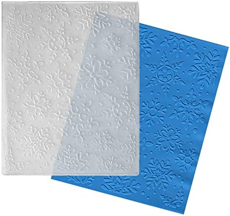 ALIBBON Christmas Snowflake Background Plastic Embossing Folders for Card Making, Snow Background Embossing Folders for DIY Scrapbooking, Christmas Folders for Paper Craft Photo Album Decorations