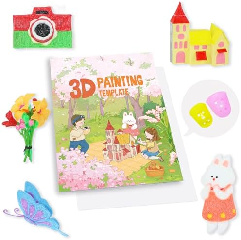 3D Pen Printing Drawing Book, 40 Patterns Printer Graffiti Copy Book