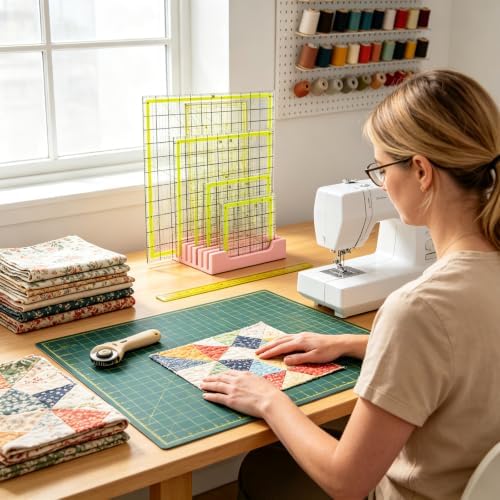 12 Slot Quilting Ruler Holder Sewing Ruler Holder Organizer for Quilting,Storage Rack for Quilting Rulers
