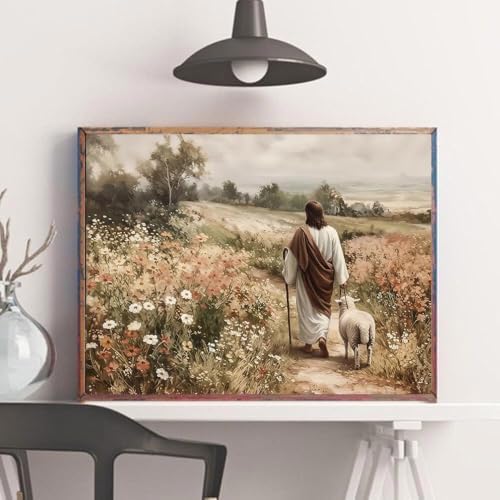 Jesus Paint by Numbers Kit for Adults Framed Canvas, Frameworkless