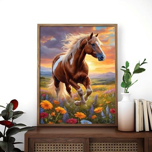 Alptiny Running Horse Paint by Numbers Kit for Adults Beginner, 16x20 Inch