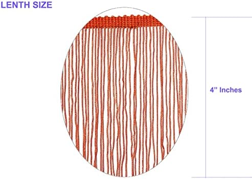 10 Yards of 4" Long Chainette Fringe Thread Yarn Tassel Trim Braid Fringe for Crafts Sewing and Decor-Orange