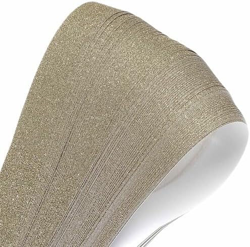 MECCANIXITY 200 Sheets Origami Paper Glitter Stars Papers Champagne Fold Paper for Beginner Arts Crafts Projects,0.4 x 8.7 Inch