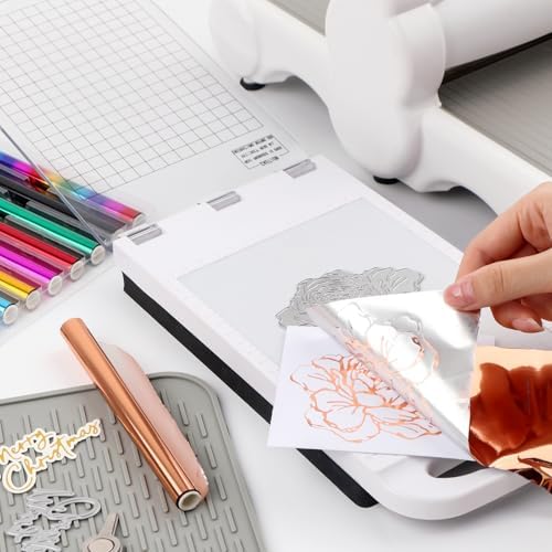 CYFUN DESIGN 24Pcs Hot Foil Roll, 5.9inx4.26ft Glimmers Heat Activated Foil