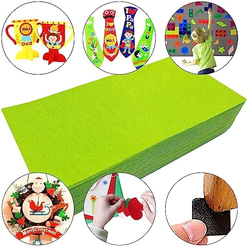 Jtnohx Self Adhesive Felt Sheets Adhesive Backed Felt Fabric Green 4"x8"