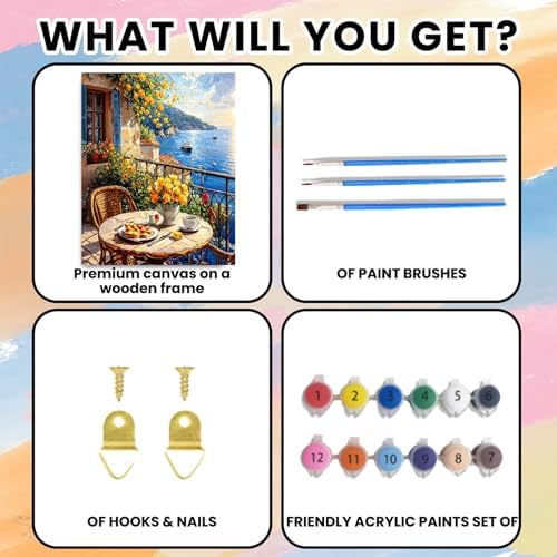 Paint by Numbers kit for Adults,Landscape Paint by Numbers Kits16x20 inch