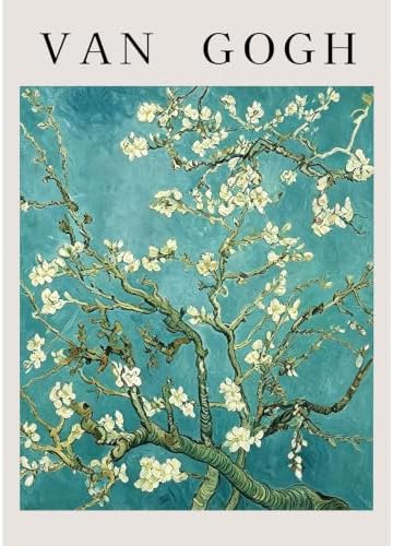 VeGuude Diamond Art Kits for Adults, Full Drill Van Gogh Almond Blossom Diamond Painting Kits for Beginners, DIY Full Rhinestone 5D Diamond dots (Gemstone Craft), Home Wall Decoration (12x16 inch)