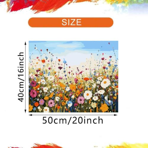 DYAIYYMQ Flower Paint by Numbers Kit for Adults Beginners 19.6X15.7 inch