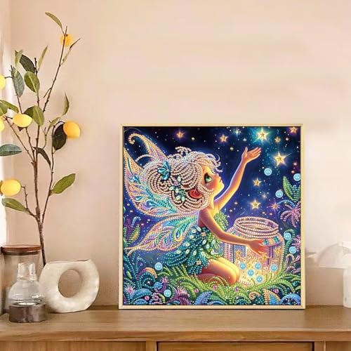 5D Special Shape Diamond Art Kits for Beginners, Diamond Painting Kits for Adults, Crystal Rhinestones Diamond Painting for Home Wall Decoration Gift 12×12 inch/30×30 cm, Starry Night Enchantment