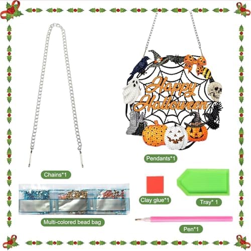 Halloween Hanging Diamond Art Kits for Adult Diamond Painting Kit Pendant
