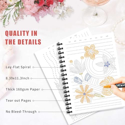 Coloring Books for Adults with 30 Dot Art Patterns and 12 Acrylic Markers