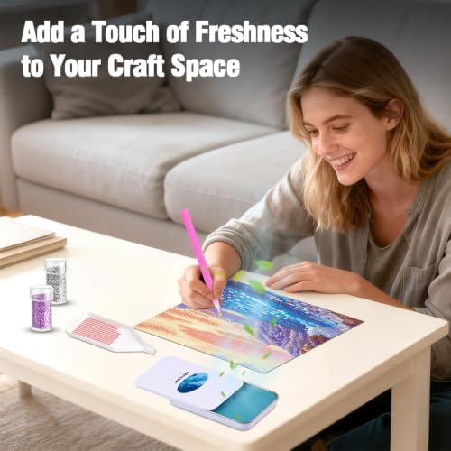 Scented Diamond Painting Wax, Handmade Natural Beeswax for Diamond Art Painting Pen, Long-Lasting Stickiness No Residue Drill Wax with Picker Tool, Diamond Art Accessories and Tools (Ocean)