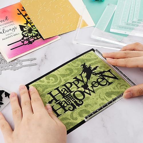 9 Pieces Creative Positioning Pieces Card Corners Helpers with Bone Folder Tool Stamping Corners Paper Craft Supplies Scrapbooking Tools for Paper Craft Card Making and Scrapbooking Crafting Tool