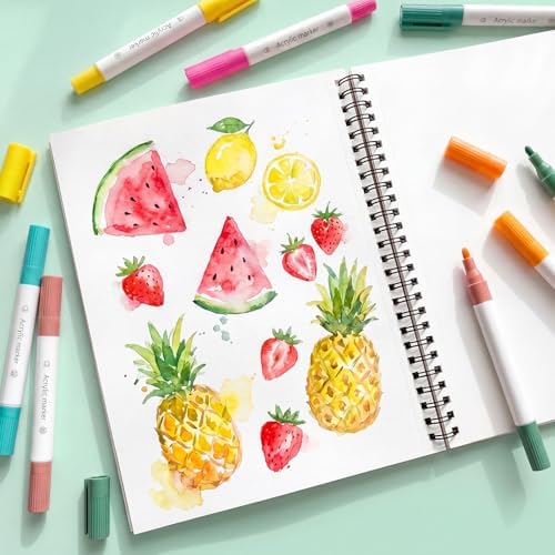 11×14 Marker Paper Pad, 50 Sheets, Bleedproof Spiral Sketchbook | 120gsm Acid-Free Paper, Smooth for Alcohol Markers, Pencils & Acrylics, Tear-Off Pages, Lays Flat for Sketching