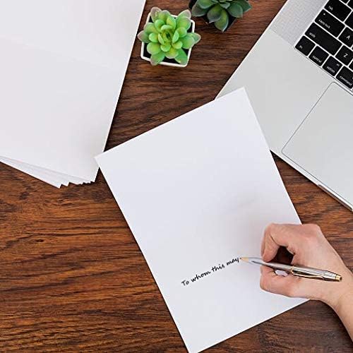 Blank White Greeting Cards With White Envelopes 5" x 7" Pack Of 20 Printable Note Cards With Corresponding Envelopes