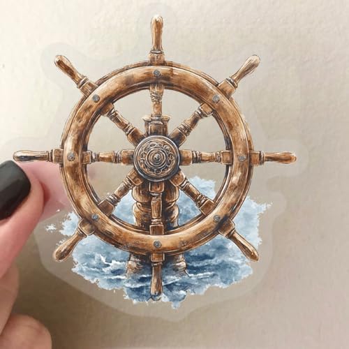50 PCS Retro Sailing Stickers for Scrapbooking Journaling Junk Journal Scrapbook Supplies - Waterproof Transparent PET Aesthetic Decals for Resin Crafts Decorative Art Crafts (Retro-2)