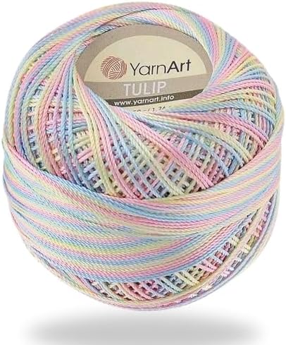 YanrArt Tulip%100 Microfiber Silky Yarn - Suitable for Summer Clothes and Home Accessories Curtains, Runners, Tablecloths - S. Fine(1) Weight Yarn - 1.70 Oz, 273 Yds (448)