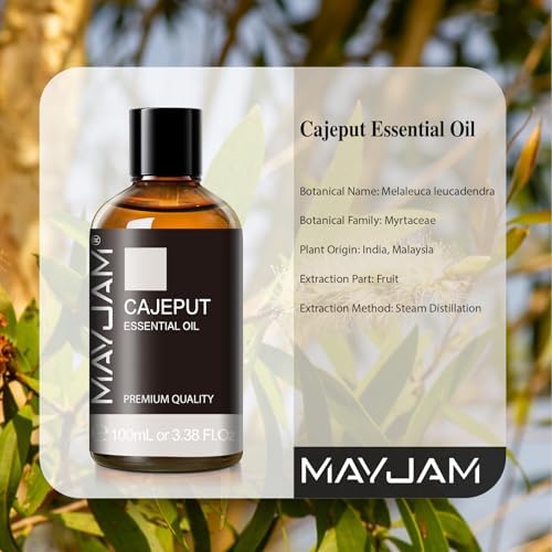 MAYJAM Cajeput Essential Oil for Diffuser Soap Candle Making, 3.38FL.OZ