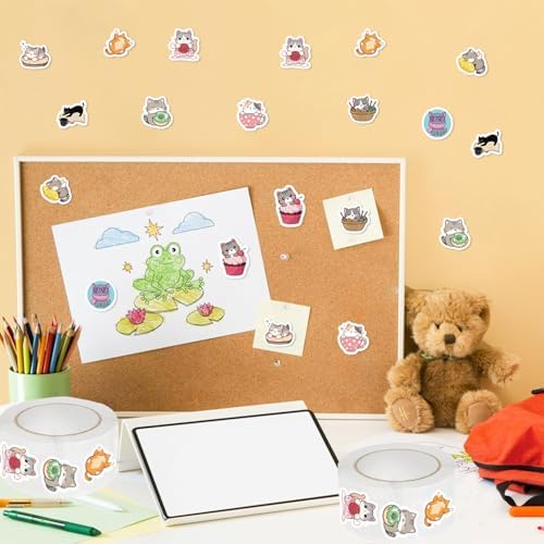 500Pcs Cat Stickers Waterproof Vinyl Decals