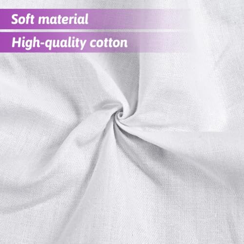 500 Pack White Cotton Fabric Squares Bulk 5″ Precut Cotton Fabric Squares