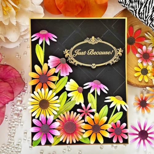 Cutting Dies Metal Stencils Scrapbooking Tools DIY Embossing Template for Paper Card Making Album Arts Crafts Supplies (Flower Set-20.4x10.1cm)