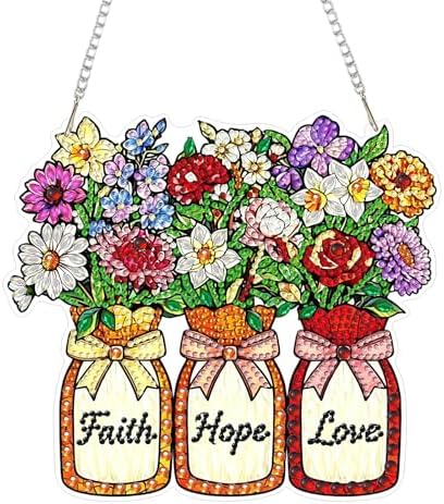 Inspirational Hanging Diamond Art Kits for Adults, Diamond Art Suncatchers